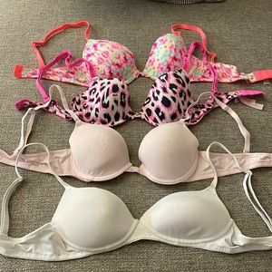 Bundle of four (4) Victoria Secret 34A cup bras